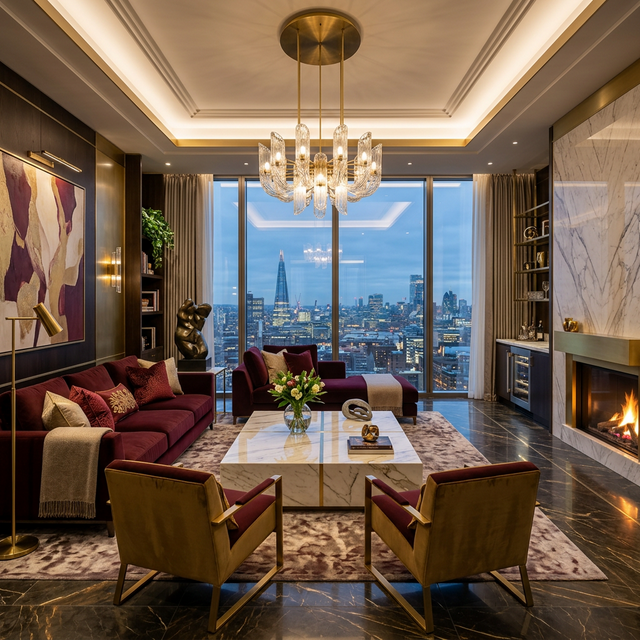 Modern Living Room Interior Hiranandani Thane